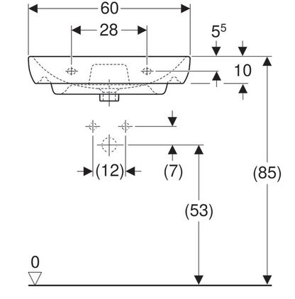 Geberit Smyle 60x48 cm-es mosdó 500.228.01.1