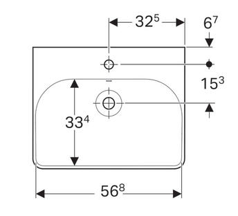 Geberit Smyle 65x48 cm-es mosdó 500.230.01.1