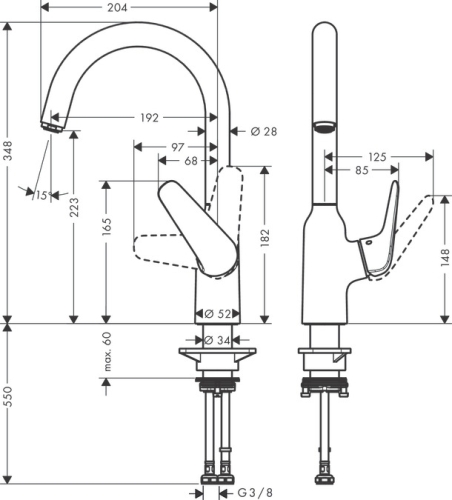 Hansgrohe Focus M421-H220 egykaros konyhai csaptelep 71802000