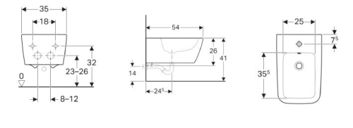 Geberit iCon Square fali bidé 231910000