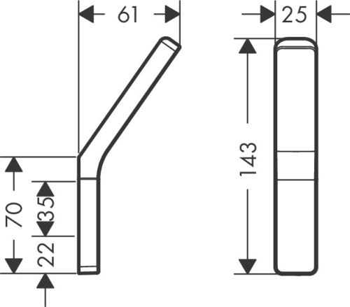 Hansgrohe Axor Universal akasztó, króm 42801000