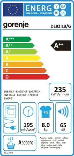 Gorenje DE82ILB/G hőszívattyús szárítógép (732253)