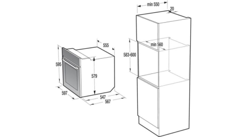 Gorenje BO737E24B beépíthető sütő