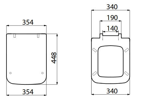 AQUALINE BENE WC-ülőke, soft close KC0503