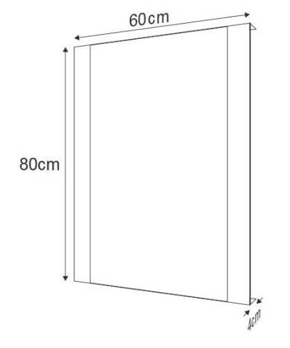 Sapho DURANGO tükör, LED világítással közelségérzékelővel 600x800mm DG060