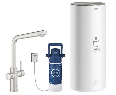 Grohe Red Duo csaptelep és kombi bojler L méret (7 liter), supersteel 30325DC1