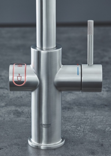 Grohe Red Duo csaptelep és kombi bojler L méret (7 liter), supersteel 30325DC1