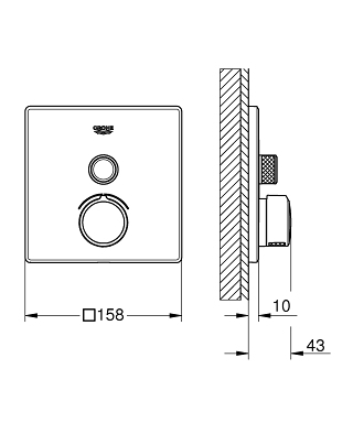 Grohe SmartControl falsík alatti csaptelep 1 fogyasztóhoz 29147000