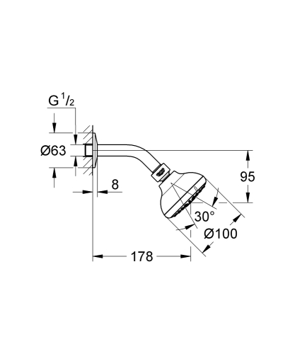 Grohe New Tempesta 100 III fejzuhany szett 26088001