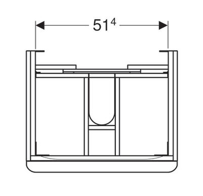 Geberit Smyle Square alsó szekrény mosdóhoz, két fiókkal Melaminos faszerkezet/Feketedió hickory 500.352.JR.1