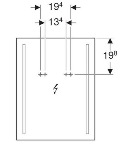 Geberit Option tükör világítással, 50x65 cm 500.581.00.1