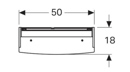 Geberit Option Basic tükrös szekrény világítással, két ajtóval, 50x67,5 cm 500.257.00.1