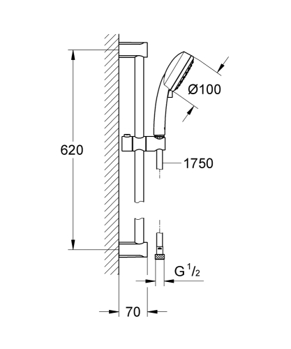 Grohe Tempesta Cosmopolitan 100 zuhanyszett 2 funkció 27578002