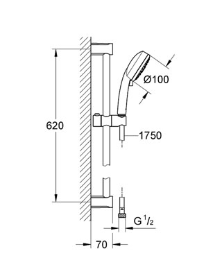 Grohe New Tempesta Cosmopolitan 100 zuhanygarnitúra IV 27787002