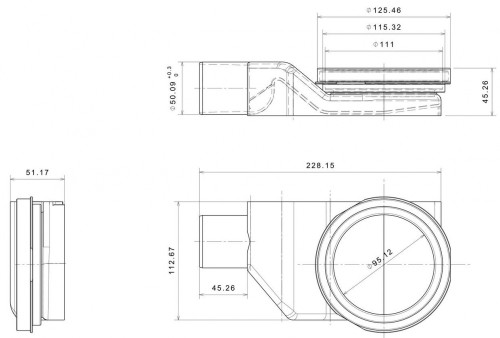 Pestan CONFLUO Premium line Króm/Fehér-üveg zuhanyfolyóka, 750 mm 13000284