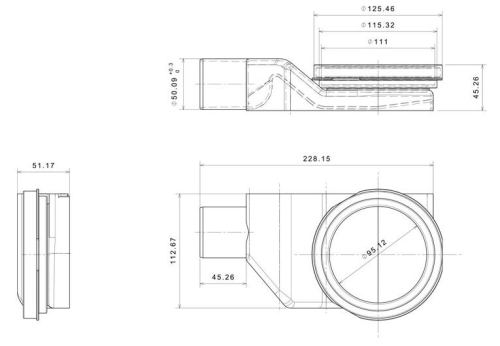 Pestan CONFLUO Slim line zuhanyfolyóka, 1150 mm 13000305