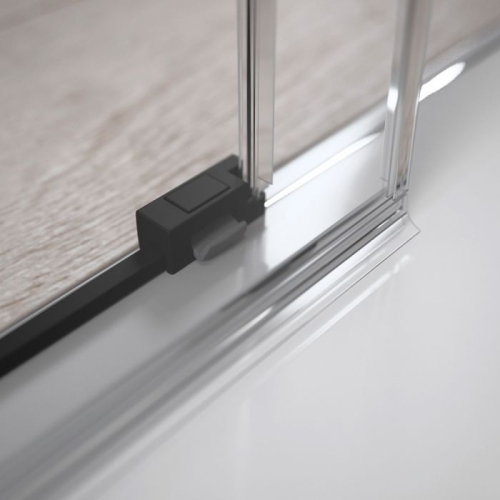 Radaway Idea Black KDD szögletes fekete zuhanykabin 90 cm (csak a balos fél) 387060-54-01L