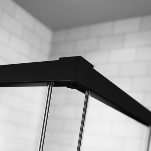 Radaway Idea Black KDD szögletes fekete zuhanykabin 90 cm (csak a balos fél) 387060-54-01L