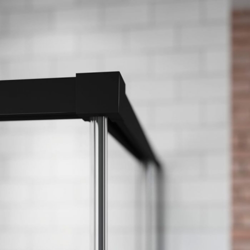 Radaway Idea Black KDD szögletes fekete zuhanykabin 90 cm (csak a balos fél) 387060-54-01L