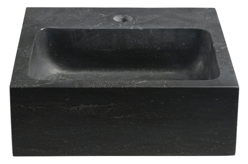 Sapho BLOK kőmosdó, 30x10x30cm, fekete antracit 2401-29