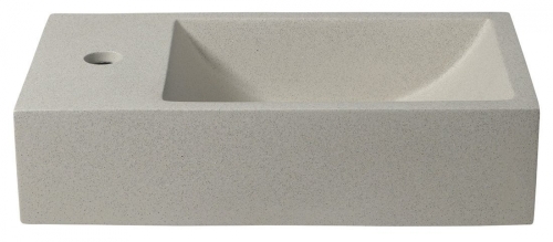 Sapho SMALL CREST L 40x22cm balos beton mosdó, homokkő AR410