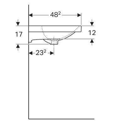 Geberit Acanto 65x48,2 cm mosdó 500.621.01.2