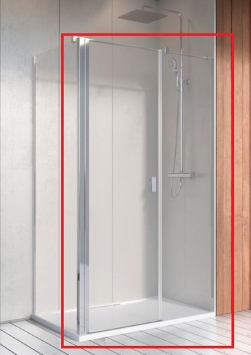 Radaway Nes KDS II 120 szögletes zuhanykabin (ajtó része), jobbos 10033120-01-01R