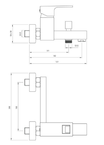 Deante Anemon kádtöltő csaptelep fehér/króm BCZ W100