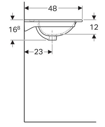 Geberit Acanto 60x48 cm mosdó szekrényhez 500.640.01.2