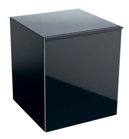 Geberit Acanto oldalsó kiegészítő szekrény, egy fiókkal és egy belső fiókkal matt fekete 500.618.16.1
