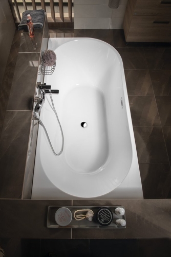 Sapho AQUALINE TIBERA L 170x80 cm balos szabadon álló akril kád, fehér E1026