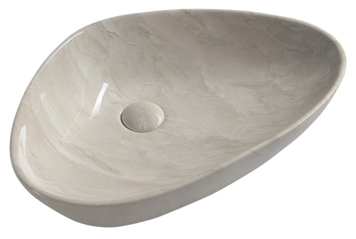 Sapho DALMA kerámiamosdó, 58,5x39x14cm, bézs márvány MM227