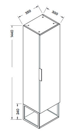 Wellis Jersey függesztett magas szekrény WB00321