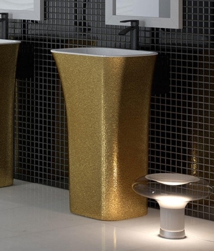 Besco Assos Glam 40x50x85 cm szabadonálló mosdó, arany UMD-A-WOZ