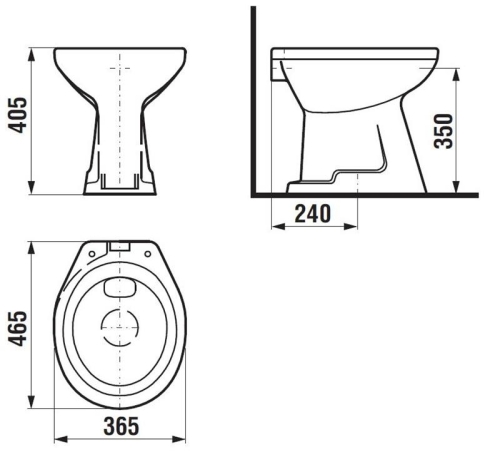 Jika Sam álló wc függőleges lefolyóval H8212270000001