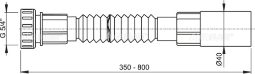 Alcaplast A73 Flexibilis bekötőcső 5/4×40 műanyag A730