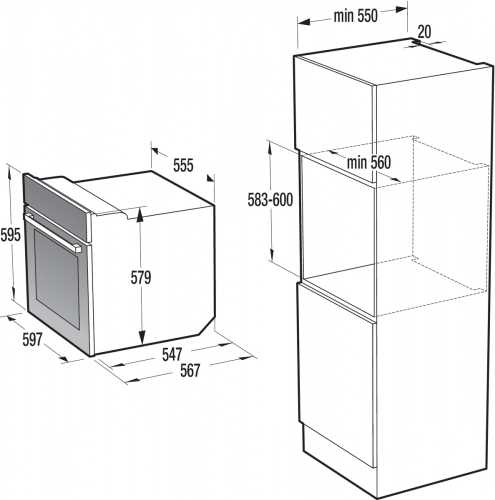 Gorenje BOP737E11X beépíthető sütő