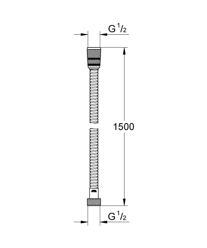 Grohe Rotaflex Metal 1,5 méteres zuhanygégecső 28417000 (K)