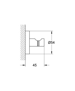 Grohe Essentials fürdőköpeny akasztó, Brushed hard graphite 40364AL1