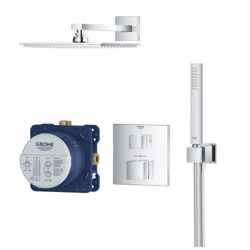 Grohe Grohtherm Cube Perfect falsík alatti termosztátos zuhanyrendszer Rainshower Allure 230 34741000