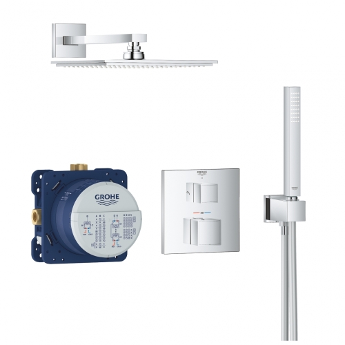 Grohe Grohtherm Cube Perfect falsík alatti termosztátos zuhanyrendszer Rainshower Allure 230 34741000