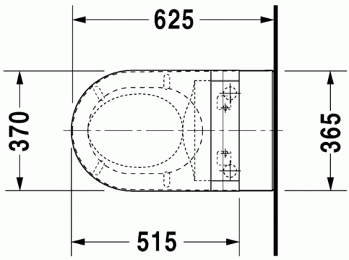 Duravit Darling New fali WC mélyöblítésű, csak SensoWash-sal együtt rendelhető WonderGliss felülettel 25445900001