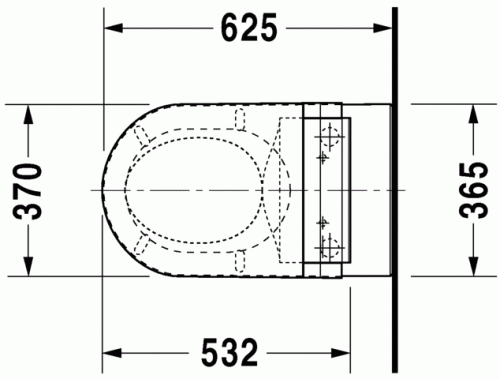 Duravit Darling New fali WC mélyöblítésű, csak SensoWash-sal együtt rendelhető WonderGliss felülettel 25445900001