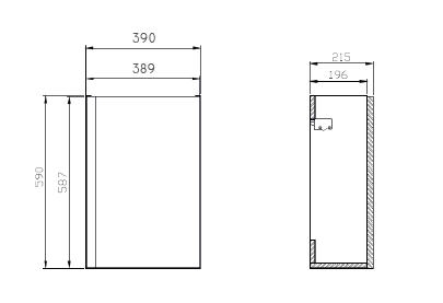 Cersanit Moduo 40 kézmosó szekrénnyel szett, szürke S801-217-DSM