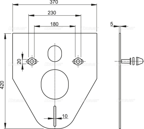 Alcaplast M910CR Zajcsökkentő lemez függeszthető WC-hez és bidéhez tartozékokkal és fedéllel (króm)