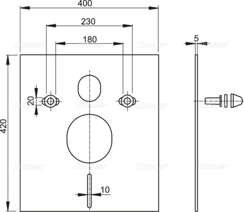 Alcaplast M930 Zajcsökkentő lemez függeszthető WC-hez és bidéhez tartozékokkal és fedéllel (fehér)