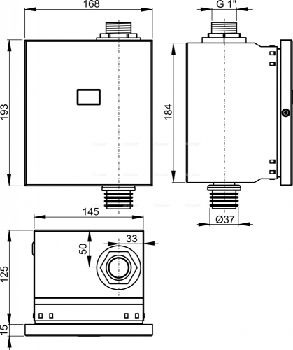 Alcaplast ASP3-K Automata WC öblítő, fém, 12 V (hálózati)