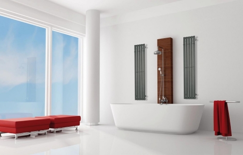 Radeco CALLE 3 design fűrdőszobai radiátor (495 W, króm, 1200x340 mm)