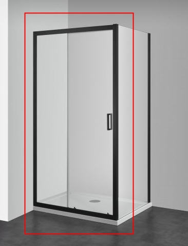Sanotechnik ELITE BLACK tolóajtó, 120 cm S120B