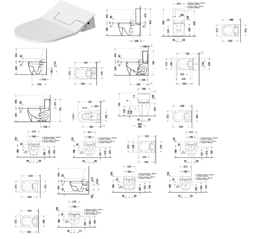 Duravit fali wc-hez SENSOWASH, 611000002304300